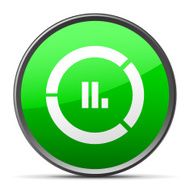 Donut Chart icon on a round button N22