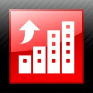 Apartment Buildings icon on a square button N2