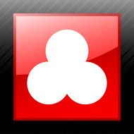 Venn Diagram icon on a square button N6