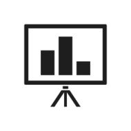 Presentation icon on a white background