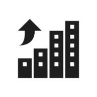 Apartment Buildings icon on a white background N2