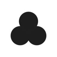 Venn Diagram icon on a white background N7