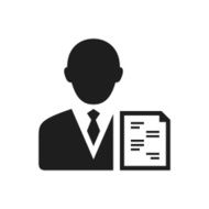 Businessman icon on a white background N36