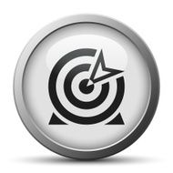 Target icon on a silver button N3