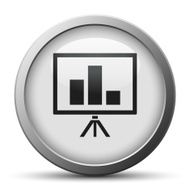 Presentation icon on a silver button