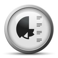 Coxcomb Chart icon on a silver button N2