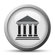 Bank icon on a silver button N4