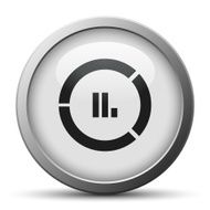 Donut Chart icon on a silver button N4