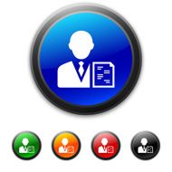 Businessman icon on round buttons N12