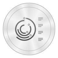 Radial Bar Chart icon on a round button N13