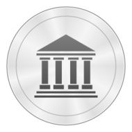 Bank icon on a round button N32