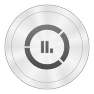 Donut Chart icon on a round button N26