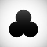 Venn Diagram icon on a white background N8