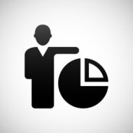 Businessman icon on a white background N40