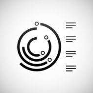 Radial Bar Chart icon on a white background N9