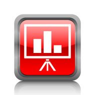 Presentation icon on a square button N3