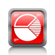 Pie Chart icon on a square button N13