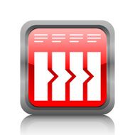 Flowchart icon on a square button N39