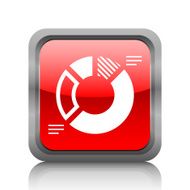 Donut Chart icon on a square button N13