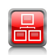Flowchart icon on a square button N40