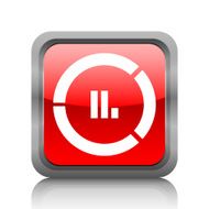 Donut Chart icon on a square button N14