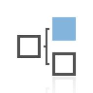 Flowchart icon on a white background N53