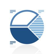 Pie Chart icon on a white background N15
