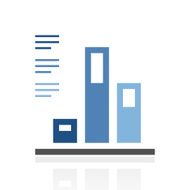 Bar Graph icon on a white background N52