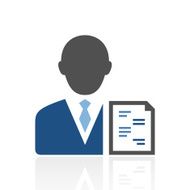Businessman icon on a white background N42