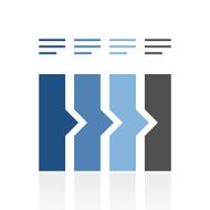 Flowchart icon on a white background N54