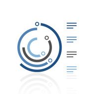 Radial Bar Chart icon on a white background N10