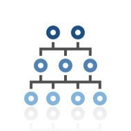 Organization Chart icon on a white background N3