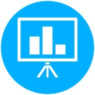 Presentation icon on a round button N5
