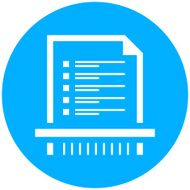 Document icon on a round button N74