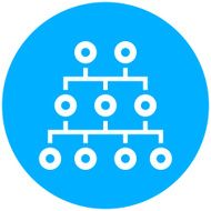 Organization Chart icon on a round button N5