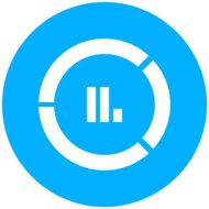 Donut Chart icon on a round button N28