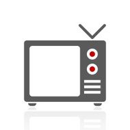 Television Set icon on a white background N7