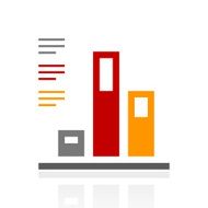 Bar Graph icon on a white background N54