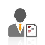 Businessman icon on a white background N45