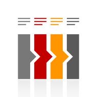 Flowchart icon on a white background N56