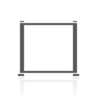 Projection Screen icon on a white background N18