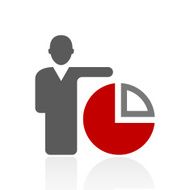 Businessman icon on a white background N46