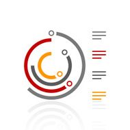 Radial Bar Chart icon on a white background N11