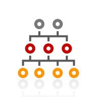 Organization Chart icon on a white background N4