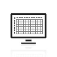 Computer Monitor icon on a white background N18