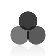 Venn Diagram icon on a white background N9