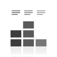 Bar Graph icon on a white background N55
