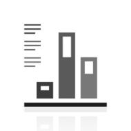 Bar Graph icon on a white background N56