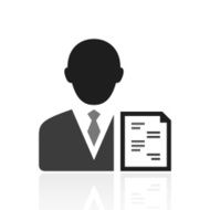 Businessman icon on a white background N48