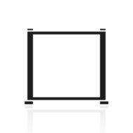 Projection Screen icon on a white background N19